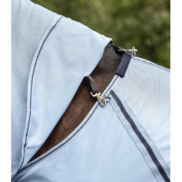 Couverture anti-mouches Waldhausen encolure amovible Protect Bleu clair / bleu nocturne