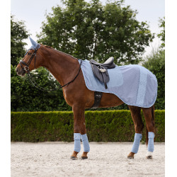 Couverture d'équitation anti-mouches Waldhausen Rom Bleu pastel Couverture d'équitation anti-mouches Waldhausen Rom Bleu pastel