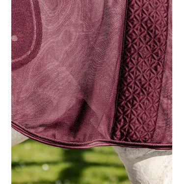 Couverture d'équitation anti-mouches Waldhausen Rom Rouge velouté