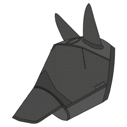 Masque anti-mouches anti-UV Equithème 2 en 1