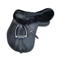 Dessus de selle Waldhausen en peau d’agneau Noir