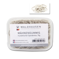 Élastiques crinière Waldhausen avec boîte distributrice Blanc Élastiques crinière Waldhausen avec boîte distributrice Blanc
