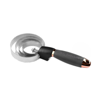Étrille métallique Waldhausen ronde poignée en gel Noir / rosé