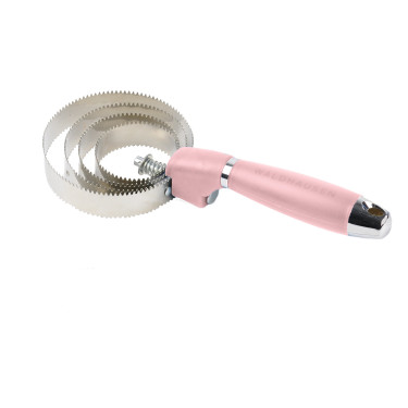 Étrille métallique Waldhausen ronde poignée en gel Linnea rose