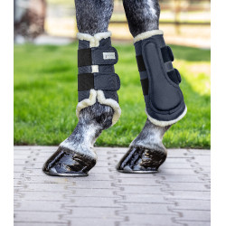 Guêtres de dressage Waldhausen Comfort Bleu nocturne / nature Guêtres de dressage Waldhausen Comfort Bleu nocturne / nature