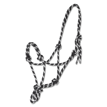 Licol Waldhausen à noeuds Noir / blanc Licol Waldhausen à noeuds Noir / blanc