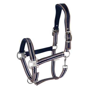 Licol Waldhausen Atheltic Bleu nocturne / taupe Blanc Licol Waldhausen Atheltic Bleu nocturne / taupe Blanc
