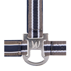 Licol Waldhausen Atheltic Bleu nocturne / taupe Blanc Licol Waldhausen Atheltic Bleu nocturne / taupe Blanc