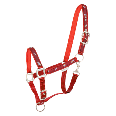 Licol Waldhausen déco Petits chevaux Rouge