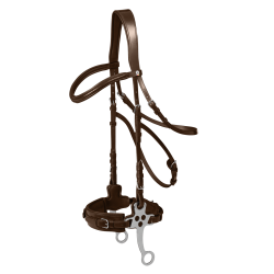 Bridon hackamore Waldhausen X-Line Marron Bridon hackamore Waldhausen X-Line Marron