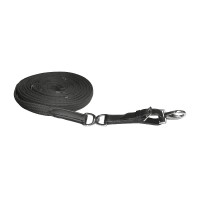 Longe à tourner sangle Waldhausen avec arrêtoir et œil tournant Noir