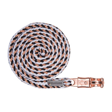 Longe Waldhausen Shine mousqueton antipanique Noir / blanc / or rosé