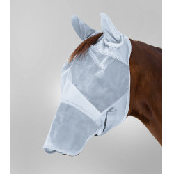 Masque anti-mouche Waldhausen Premium protection oreilles et chanfrein Gris argent