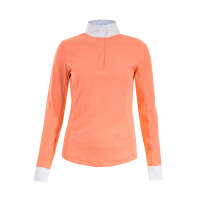 Polo manches longues Blaire Horze femme Rose saumon
