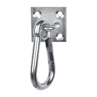 Mousqueton Waldhausen sur plaque Gris