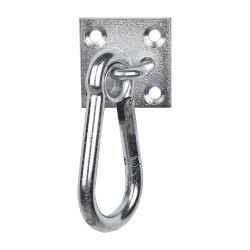 Mousqueton Waldhausen sur plaque Gris