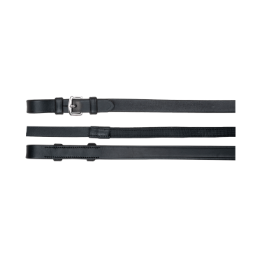 Rênes cuir caoutchouc Waldhausen sans barrettes Rênes cuir caoutchouc Waldhausen sans barrettes