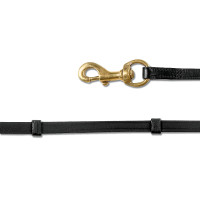 Rênes Island Waldhausen mousqueton Noir / doré Rênes Island Waldhausen mousqueton Noir / doré