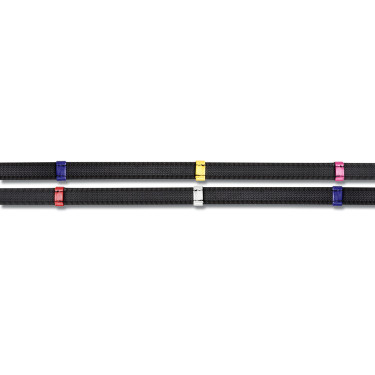 Rênes Waldhausen antidérapantes arrêtoir multicolore Noir