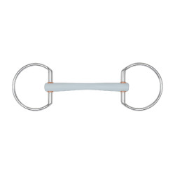 Mors de filet Beris à olives canon Comfort fin et anneau de 7,5 cm Doux