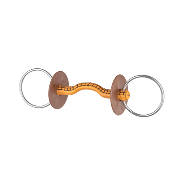 Mors à anneau Beris barre cuir Konnex anneau 7,5 cm Mors à anneau Beris barre cuir Konnex anneau 7,5 cm