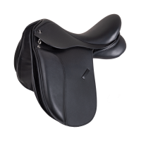 Selle de dressage Waldhausen cuir Comfort poney Noir Selle de dressage Waldhausen cuir Comfort poney Noir