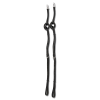 Rênes fixes Star avec anneaux caoutchouc Noir Rênes fixes Star avec anneaux caoutchouc Noir