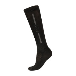 Chaussettes d'équitation ELT unisexe mérinos Noir Chaussettes d'équitation ELT unisexe mérinos Noir