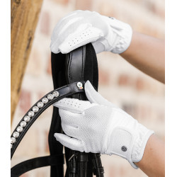 Gants d'équitation ELT Estelle Blanc
