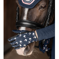 Gants d'équitation ELT Lucky Dora enfant Bleu nocturne / lucky