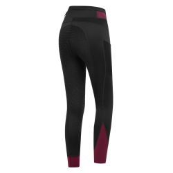 Legging d'équitation ELT Noemi Noir / rouge velouté