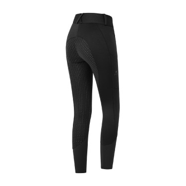 Pantalon d'équitation ELT taille haute Essential silicone Noir