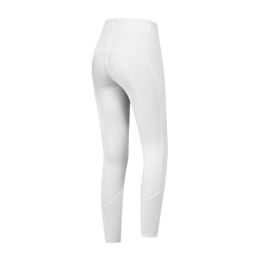 Pantalon d'équitation ELT taille haute Essential silicone Blanc