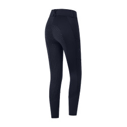 Pantalon d'équitation ELT taille haute Essential silicone Bleu profond
