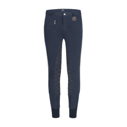 Pantalon d'équitation ELT thermique Fun Sport silicone enfant Bleu nocturne