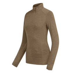 T-shirt zippé ELT fonctionnel Milano Cappuccino mélange Marron T-shirt zippé ELT fonctionnel Milano Cappuccino mélange Marron