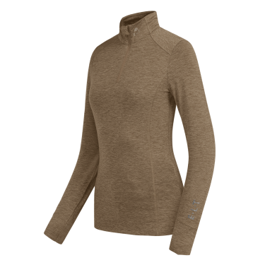 T-shirt zippé ELT fonctionnel Milano Cappuccino mélange Marron T-shirt zippé ELT fonctionnel Milano Cappuccino mélange Marron