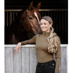 T-shirt zippé ELT fonctionnel Milano Cappuccino mélange Marron T-shirt zippé ELT fonctionnel Milano Cappuccino mélange Marron