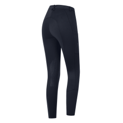 Pantalon d'équitation ELT Essential grip genoux enfant Bleu profond