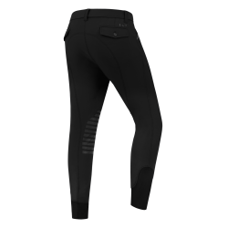 Pantalon d'équitation ELT Mailo grip genoux homme Noir