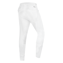 Pantalon d'équitation ELT Mailo grip genoux homme Blanc