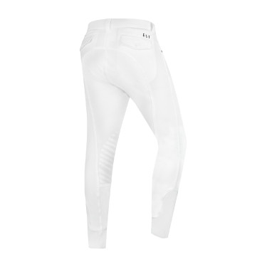 Pantalon d'équitation ELT Mailo grip genoux homme Blanc