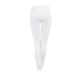 Pantalon d'équitation ELT Micro grip genoux Blanc