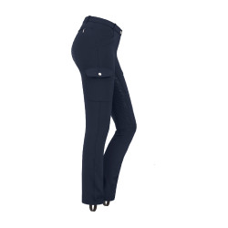 Pantalon d'équitation ELT Micro Jodhpur Cargo silicone Bleu nocturne