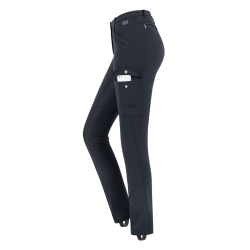 Pantalon d'équitation ELT Micro Jodhpur Cargo silicone Bleu nocturne Pantalon d'équitation ELT Micro Jodhpur Cargo silicone Bleu nocturne