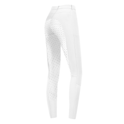 Pantalon d'équitation ELT Micro Sport silicone Blanc