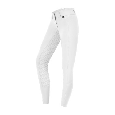 Pantalon d'équitation ELT Micro Sport silicone taille haute Blanc Pantalon d'équitation ELT Micro Sport silicone taille haute Blanc