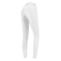 Pantalon d'équitation ELT Micro Sport silicone taille haute Blanc
