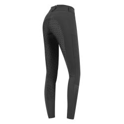 Pantalon d'équitation ELT Micro Sport silicone taille haute Asphalte Gris