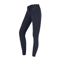 Pantalon d'équitation ELT Micro Sport silicone taille haute Bleu nocturne
